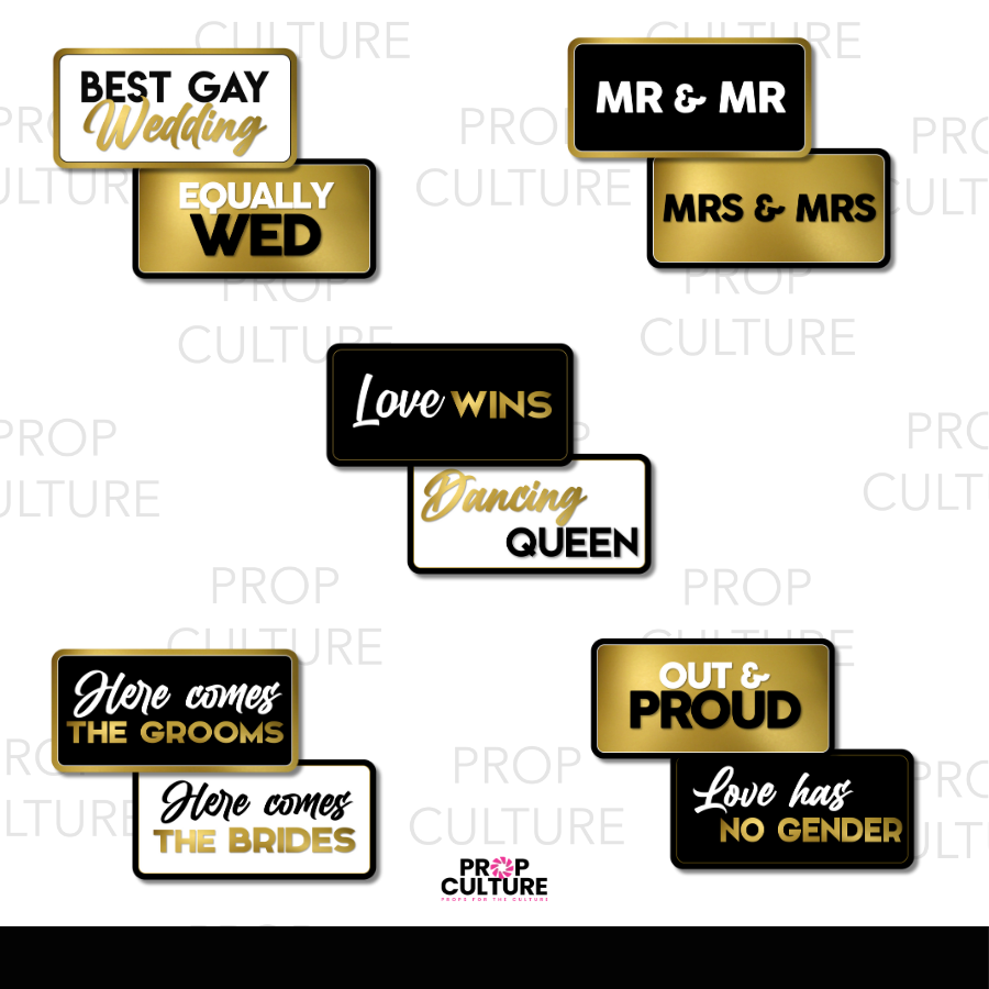 Gay Wedding Prop Pack