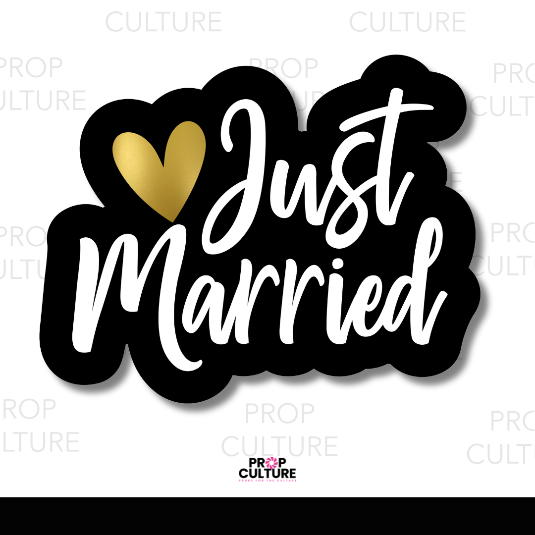 Just Married Word Prop