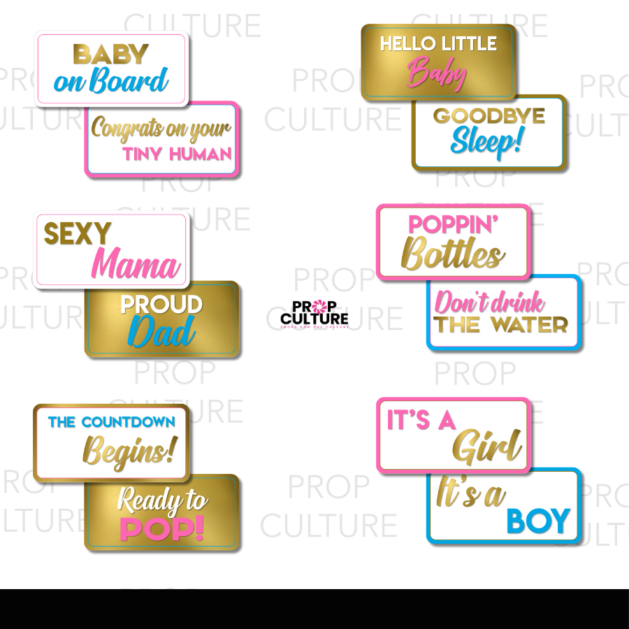 Baby Shower Prop Pack {Backordered - Est to ship wk of 11.10}