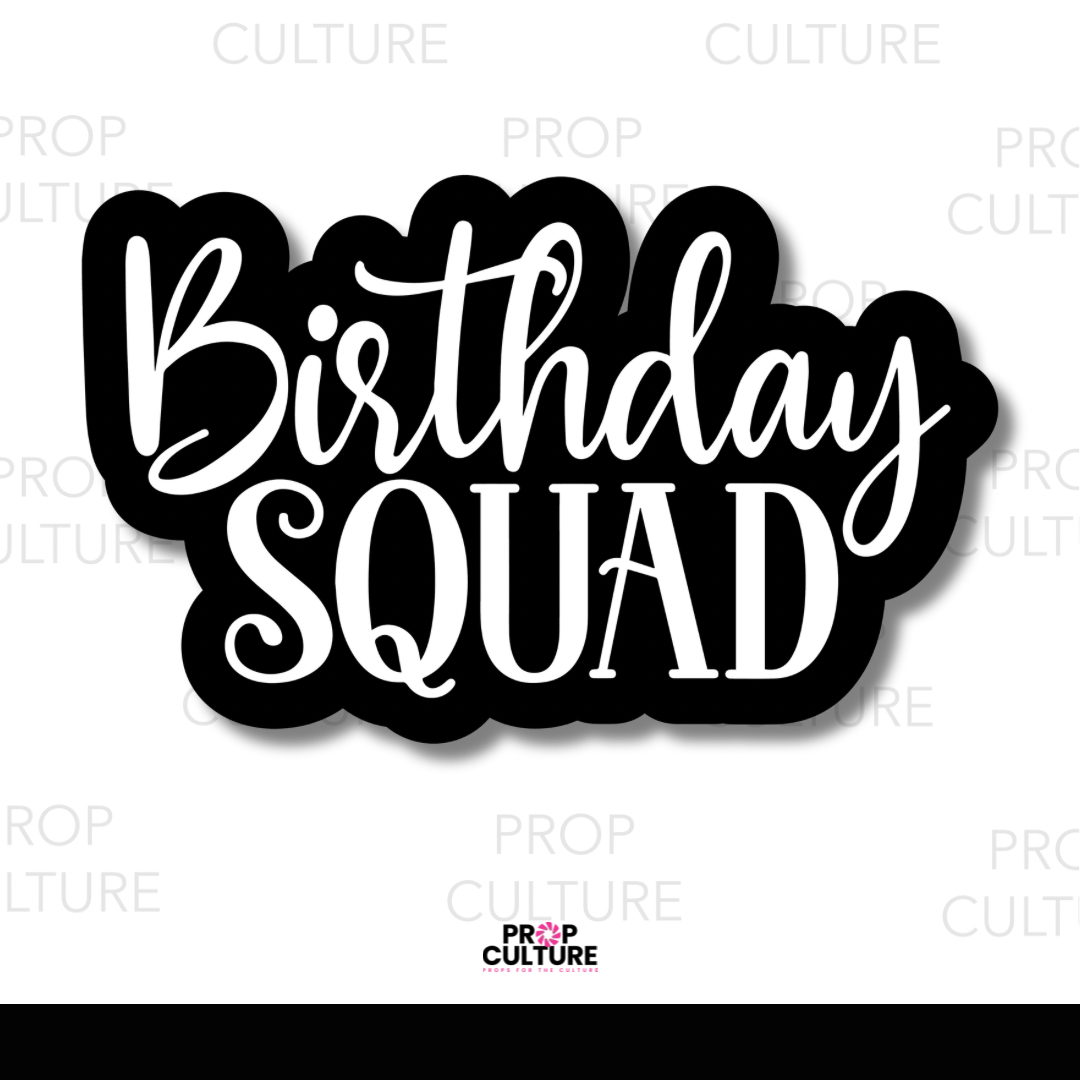 {B-Stock} Birthday Squad Individual Word Prop