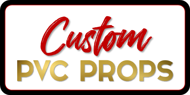Single custom rectangle photo booth prop, 9.5" × 4.75", double-sided PVC with rounded corners, personalized with your text and colors.