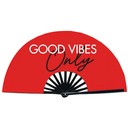 Good Vibes Only Statement Fan {Backordered - Est to ship wk of 01.27}