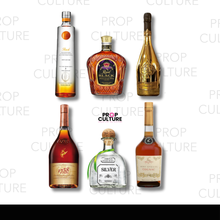 Alcohol Liquor Bottles Prop Pack