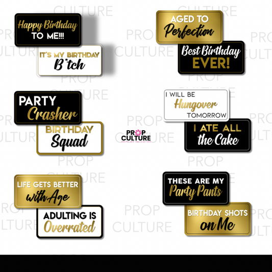 Adult Birthday Prop Pack {Backordered - est to ship wk of 02.03}