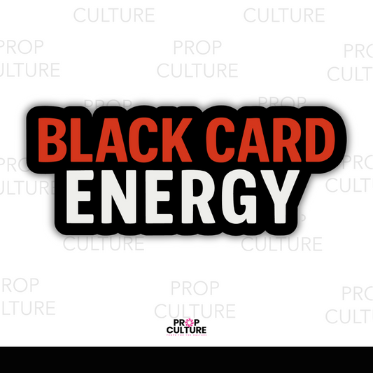 Black Card Energy Word Prop