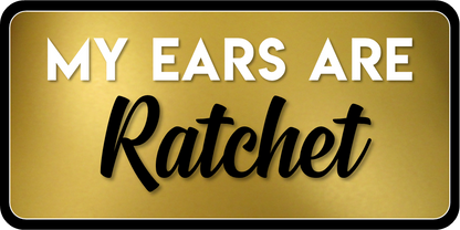 B-Stock My Ears are Ratchet / Half Holy. Half Hood. Prop