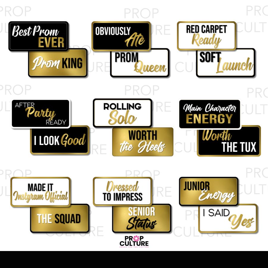 Prom Photo Booth Props | High School Prom Signs & Props – Prop Culture