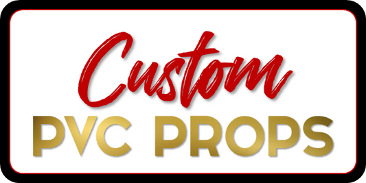 Single custom rectangle photo booth prop, 9.5" × 4.75", double-sided PVC with rounded corners, personalized with your text and colors.