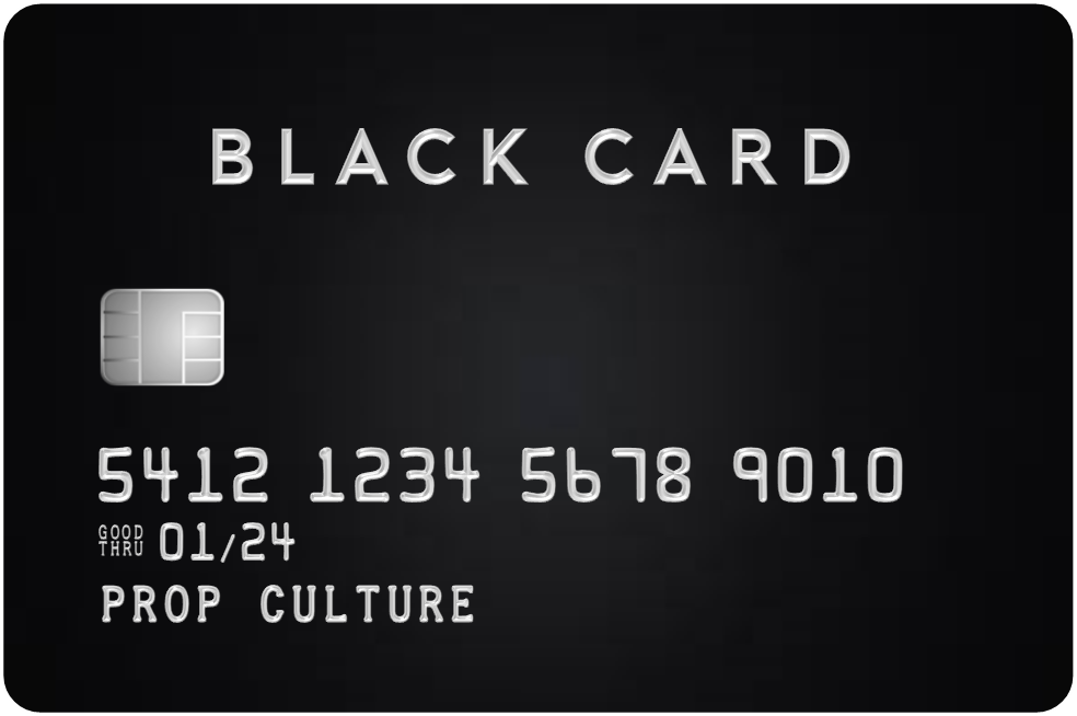 Black & Titanium Over-Sized Credit Card