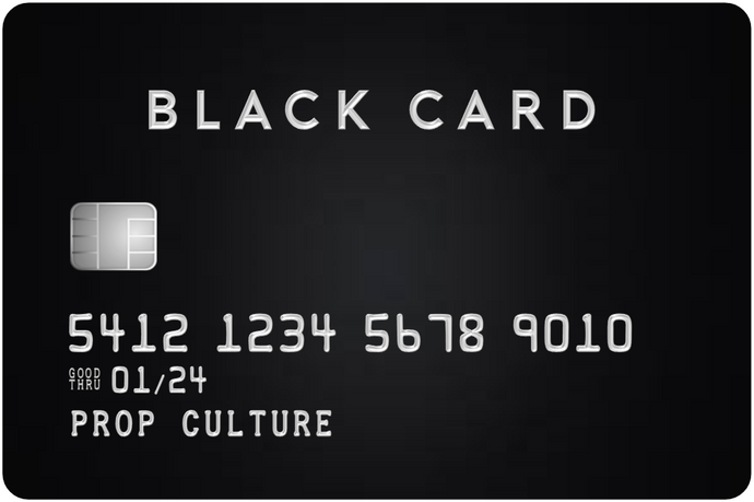 B-Stock - Black & Titanium Over-Sized Credit Card