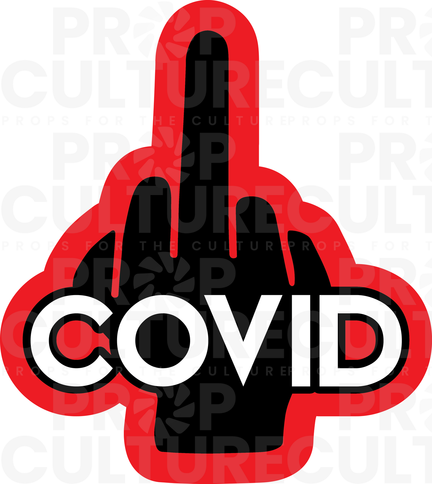 Fuck Covid Word Prop 3mm