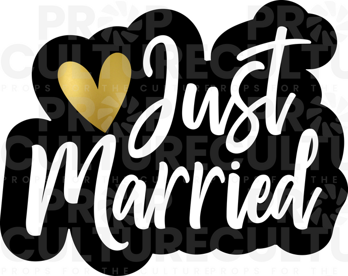 Just Married Word Prop