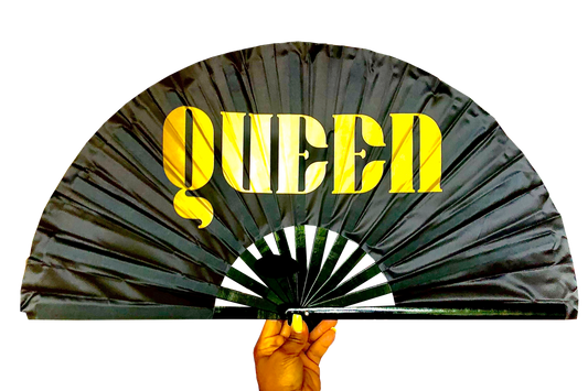 Queen Satin Statement Fan