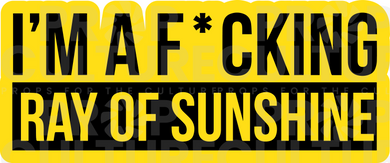 I'm a Ray of F*cking Sunshine Word Prop {Backordered - Est to ship wk of 12/3}