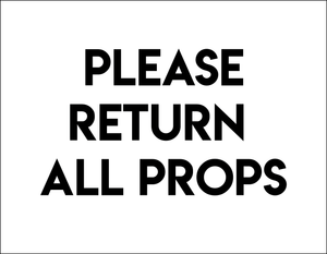 Please Return All Props Table Top Word Prop