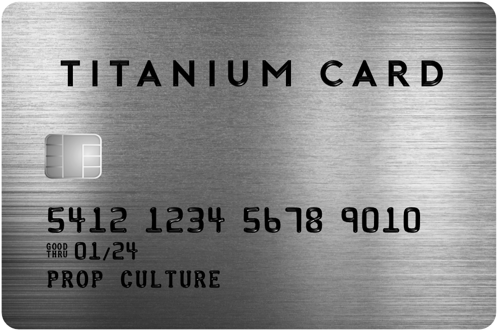 Black & Titanium Over-Sized Credit Card