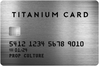 Black & Titanium Over-Sized Credit Card