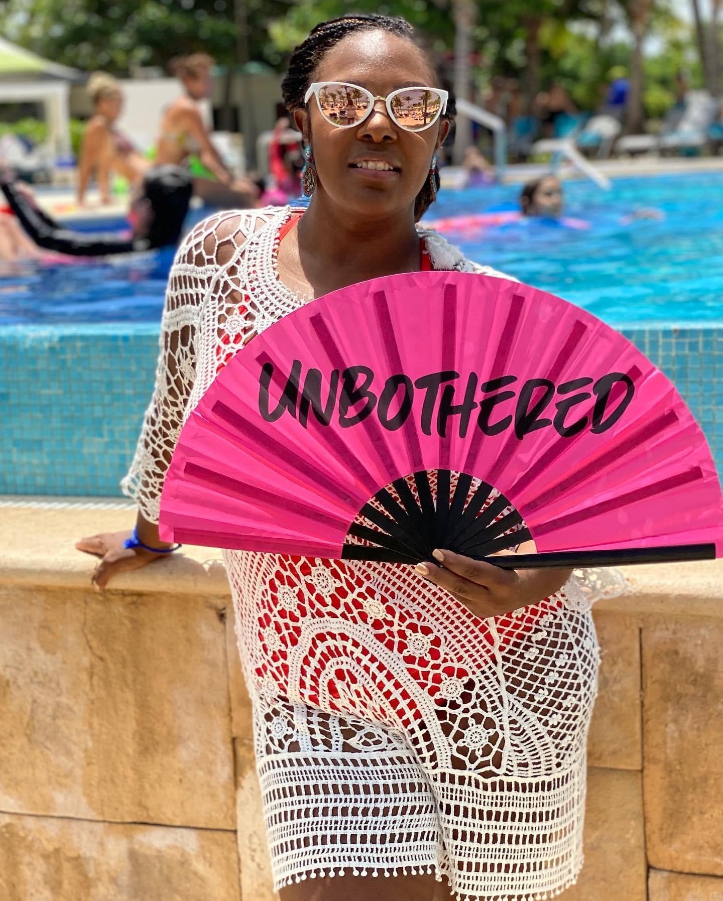 Unbothered Satin Statement Fan